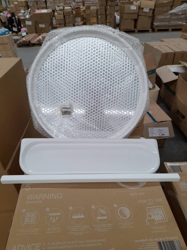 [1006769] กระจกห้องน้ำ3ชิ้น TB-04 กลม ขาว TRUBATH