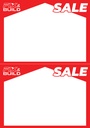 ใบปลิวSALE กระดาษปอนด์ 80 แกรม ขนาด A5 (14.8x21 cms.) พิมพ์ 1 สีแดง ตัดปลิว