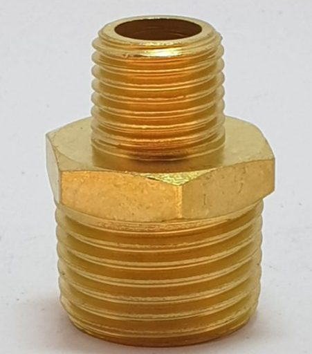 [1007321] นิปเปิ้ลลดทองเหลือง 1/2"x3/8"