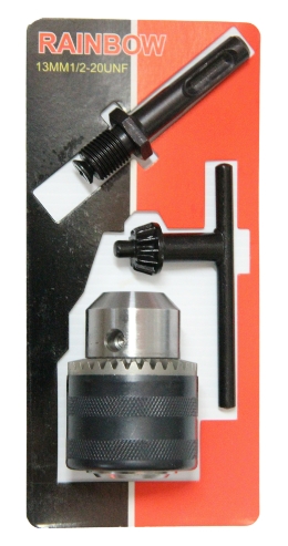 [1007357] หัวสว่าน พร้อมอะแด๊ปเตอร์ ขนาด 1/2"รูเกลียวใน 1/2"x20 UNF  Rainbow