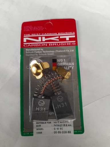 [1007389] แปรงถ่านNKT รุ่น BLU-4 รหัส00-99-038 FOR HITACHI