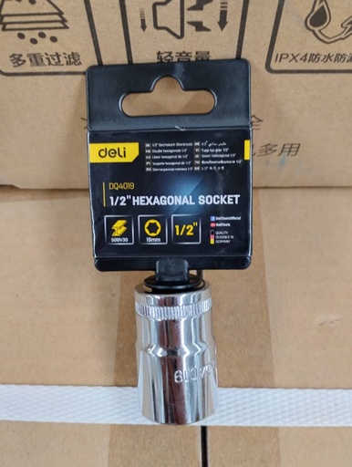 [1007542] ลูกบล็อค 19mm EDQ4019 DELI+