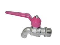 [1000102] ก๊อกบอลแฟนซี 1/2" ชมพู SANWA