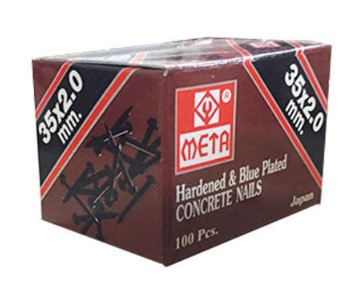 [1000454] ตะปูคอนกรีตดำ 35 X 2 MM. META