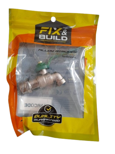 [1007677] -ก๊อกบอลแฟนซี 1/2" เขียว FIX&BUILD+