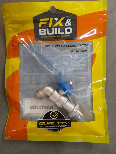 [1007679] ก๊อกบอลแฟนซี 1/2" ฟ้า FIX&BUILD+