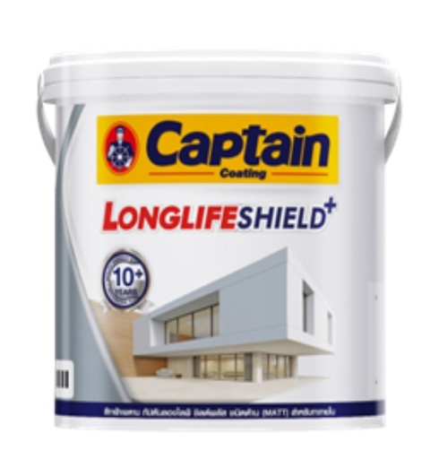 [1007698] สีทาฝ้า ลองไลฟ์ชิลด์พลัส 1กล.#L0100 (สีขาว) กัปตัน