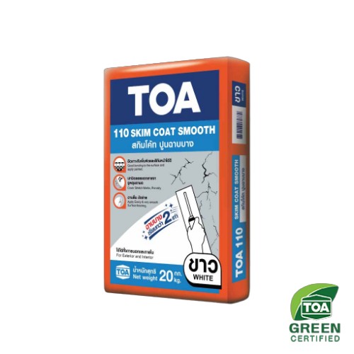 [1007882] ปูนฉาบบาง สกิมโค้ท 110 #สีขาว TOA