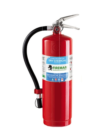 [1007914] เครื่องดับเพลิง เคมีแห้ง10 ปอนด์ 6A/20B FIREMAN (ถังแดง)