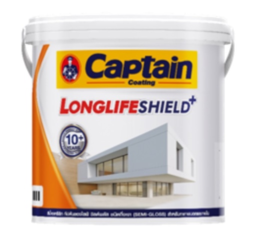 [1008027] สีน้ำลองไลฟ์ชิลด์พลัส ภายนอกกึ่งเงา 1 กล. เบส C กัปตัน