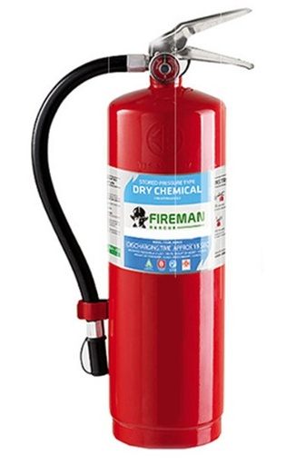 [1008080] เครื่องดับเพลิง เคมีแห้ง 15ปอนด์ 10A/40B FIREMAN