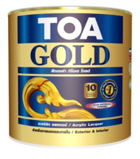 [1008105] อะคริลิกแลคเกอร์ GL123  1/4 แกลลอน สีทอง TOA