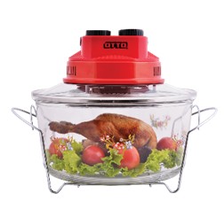 [1008559] หม้ออบลมร้อน 12L โถแก้ว CO - 708 OTTO
