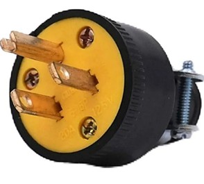 [1008727] ปลั๊กยางตัวผู้ 3 ขา 15A 125V