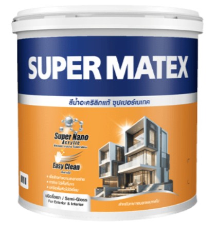 [1008821] สีน้ำภายนอก กึ่งเงา ซุปเปอร์เมเทค #000A 2.5กล. TOA