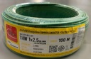 สายไฟเขียวแถบเหลือง THW 1x2.5 100m. TUW