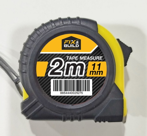 [1009174] -ตลับเมตร 2m. 11mm. มีตัวล็อค FIX&BUILD