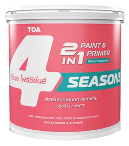 [1009207] สีน้ำภายนอก ด้าน 4ss 2IN1 เบส C 1กล. TOA