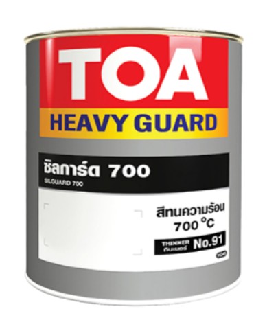 [1009536] ทีโอเอ HVG ซิลการ์ด700 สีทนความร้อน #70333 สีเงิน 1กล. TOA
