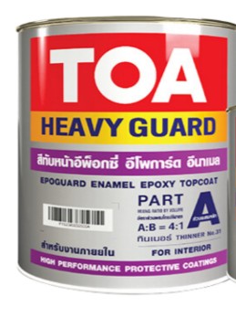 [1009557] ทีโอเอ HVG อีโพการ์ด อีนาเมล สีทับหน้าสูตรเงา ส่วนA #0100 Yellow 1กล. TOA