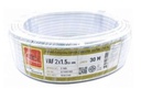 สายไฟคู่ VAF 2x1.5 sq.mm 30m. ขาว TUW