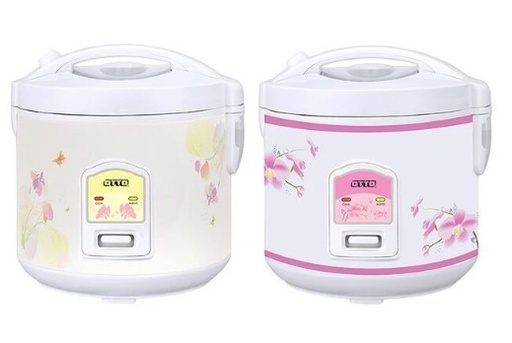 [1009662] หม้อหุงข้าวอุ่นทิพย์เคลือบ 1 ลิตร CR - 100T คละสี OTTO