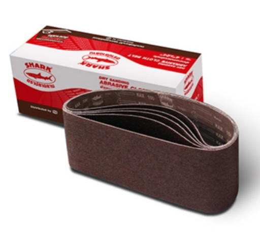 [1009808] SHARK ผ้าทรายสายพานขัดแห้ง KAXB 4"x24" #100 TOA