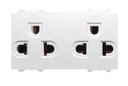 เต้ารับคู่ มีกราวด์แนวตั้ง (แบบเสียบสาย) 16A 250V NN-PV601