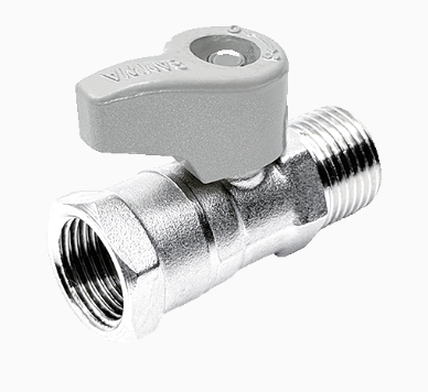 [1010039] บอลวาล์วมินิ 1/2" ผม สีเงิน SANWA