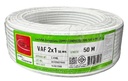 สายไฟคู่ VAF 2x1 sq.mm 50m. ขาว TUW