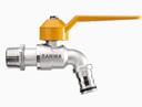 ก๊อกบอลแฟนซีสนาม 1/2" สีเหลือง SANWA