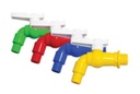 ก๊อกแฟนซี PVC 3/4" ด้ามขาว ตัวคละสี ตรามือ
