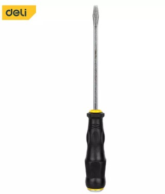 [1000616] ไขควงปากแบน 6x150mm Cr-v EDL6270061 ด้ามทะลุ DELI+