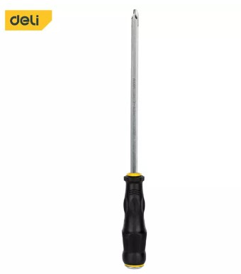 [1000620] ไขควงปากแฉก PH3x200mm Cr-v EDL627008 ด้ามทะลุ DELI+